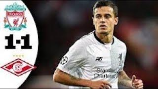 Liverpool vs Spartak Moscow 1-1 Highlights & Goals - 26 Sep 2017