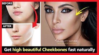 Fast result How to get High Beautiful Cheekbones with Facial exercise & massage Slim face quickly