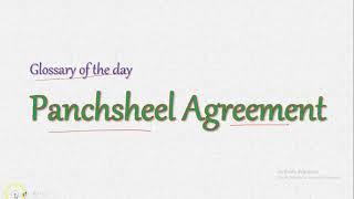 Panchsheel Agreement between India and China 1954