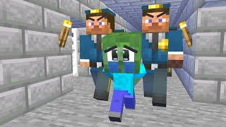 Monster School Baby Zombie Prison Escape - Sad story happy ending - Minecraft Animations
