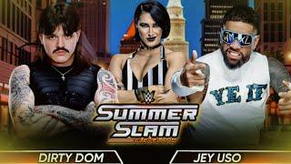 Dominik Mysterio vs Jey Uso Special Guest Referee Rhea Ripley Full Match WWE SummerSlam 2024