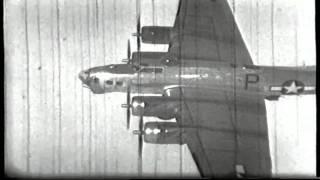 B17 WW2 this is a very rare film not seen since 1944 B17s  on a mission to Germany 92ND Bomb Group.