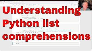 Understanding Python list comprehensions