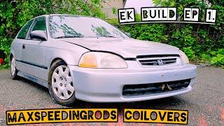EK Build Ep 1 Installing Maxspeedingrods Coilovers on my 1998 Honda Civic