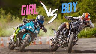 MOTO DRIFT BATTLE with WORLDS BEST WOMAN STUNT RIDER Sarah Lezito - KTM vs KAWASAKI  RokON VLOG 139