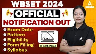 WB SET Exam 2024 Notification Out  WBSET Syllabus Eligibility Exam Pattern & Exam Date 2024