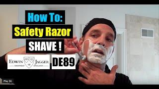 Tutorial How To Shave With a Safety Razor Edwin Jagger DE89@geofatboy