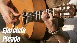 Ejercicio de Picado guitarra flamenca flamenko gitar picado egzersizi