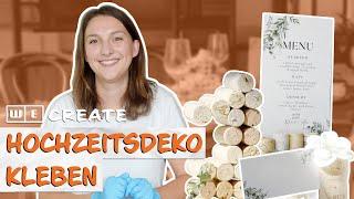 Tischdeko Hochzeit selber machen  DIY Hochzeitsdeko basteln  WE create