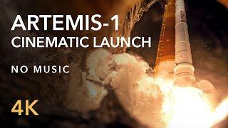 Artemis-1 Launch Cinematic 4K FULL VOLUME No Music NASAs SLS Rocket