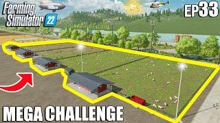 BUILDING A NEW 4000 SHEEP FARM  MEGA Challenge #33 Farming Simulator 22