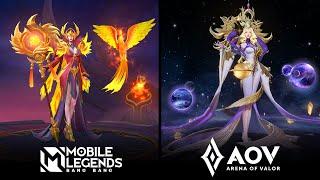 PHARSA vs ILUMIA  Skins Effect Comparison  MLBB AOV