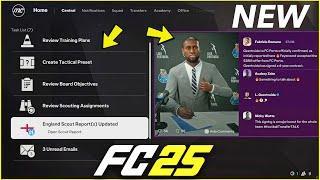 NEW FC 25 CAREER MODE GAMEPLAY & NEW FEATURES