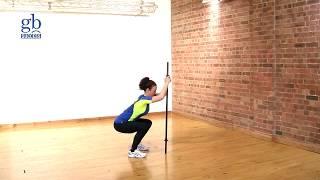 Assisted Pole Squat for Beginners  Quick Demo