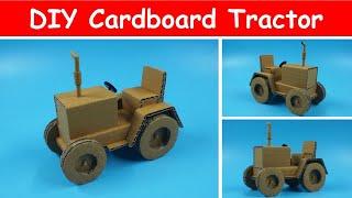 How to Make Tractor With Cardboard  DIY Cardboard Tractor