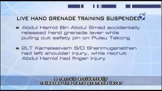 Two full-time NSFs injured in grenade training at Pulau Tekong - 08Mar2013