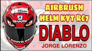 AIRBRUSH HELM KYT RC7 ala ala SHARK DIABLO Jorge Lorenzo