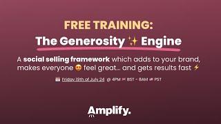 Free Training  The Generosity Engine