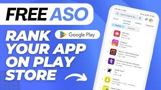 How to rank app on Playstore 2024  App Store Optimization  FREE ASO