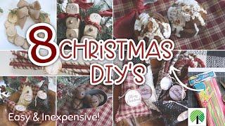 PRIMITIVE CHRISTMAS HOME DECOR DIYS 2022 DOLLAR TREE WALMART & HOBBY LOBBY CHRISTMAS CRAFTS