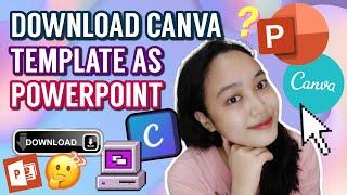 How to Download Canva Design for FREE 2022  Download Canva Pro Template as Powerpoint PPT & PPTX