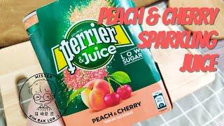 MR. KIM GOES SHOPPING “GAI GAI” Perrier® Fusions Sparkling Juice Drink  PEACH & CHERRY