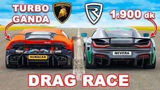 Lambo Huracan 1.800 dk v Rimac Nevera DRAG RACE