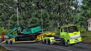 Share Livery Mod Bussid Truck Hino Ranger Trailer Muat Excavator - Bus Simulator Indonesia