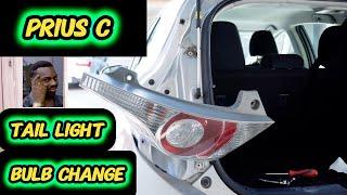 How To Change  Replace Prius C Tail Light Bulb