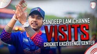 Sandeep Lamichhane Visits Cricket Excellence Center CEC