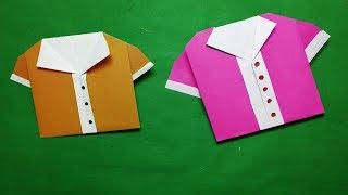 How to make paper Shirt?Paper Dress- Origami instruction step by steppaper crafts.