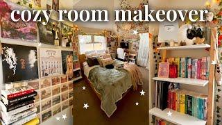 COZY ROOM MAKEOVER aesthetic bedroom transformation *pinterest inspired* +cleaning vlog