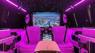 Mercedes Benz V 300 d VIP Bus - Ultra Luxury Travel Van with Starlight Apple TV & PS5 