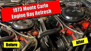 1973 Monte Carlo Survivor  Barn Find - Part 4 - Engine Bay Refresh