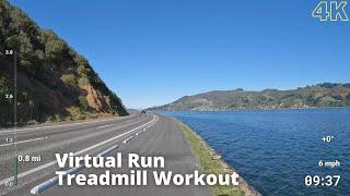 Sunny Spring Run by the Water Virtual Run  Virtual Running Videos Treadmill Workout Scenery