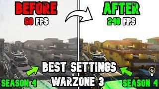 BEST PC Settings for Warzone 3 SEASON 4 Optimize FPS & Visibility