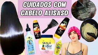 CRONOGRAMA CAPILAR CABELO ALISADO + DICAS QUE SALVARAM O MEU CABELO 🫶  etapa de hidratação 