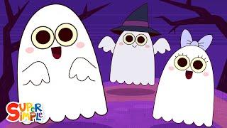 Five Little Ghosts  Halloween Song for Kids  Super Simple Songs