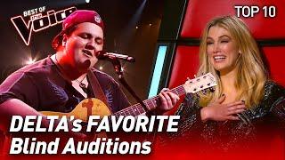 TOP 10  Delta’s FAVORITE Blind Auditions in The Voice