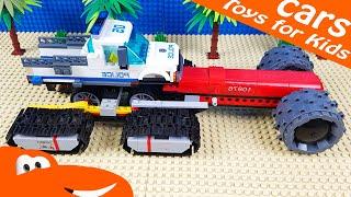 LEGO Experimental Police Car and Excavator Building Toy Cars For Kids