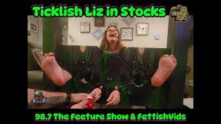 Ticklish Liz Locked in Stockades  98.7 The Feeture Show & Fettish Vids