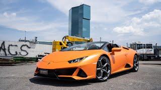 Orange Matt Lamborghini Huracan Evo Spyder   Walkaround  Autowelt Schweiz AG