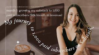 Growing My Substack to 1000 Paid Subscribers$8000Month Month 1 Diary of an Author