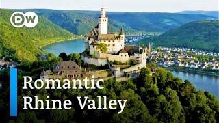 Castles Along the Rhine River From Bingen to Koblenz  Germanys Upper Middle Rhine Valley by Drone