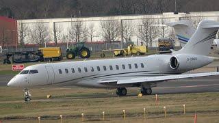 Bombardier Global 7500. G-DBSD. 29 January 2024. Plus Iceland Frozen Foods Challenger 605 M-FRZN.