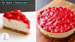 No Bake Cheesecake Recipe  Strawberry Cheesecake Recipe without Gelatine  The Terrace Kitchen