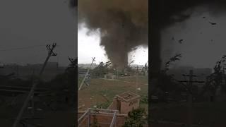 Huge tornado shreds homes and buildings in northern China  #shorts #newvideo #tornado #trending