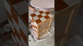 This cabinet was left in the studio so I played around with tiling it…