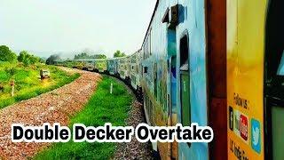 Jaipur DOUBLE DECKER Exp overtakes Malani Express  North Western Railway
