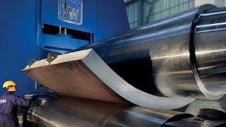 Amazing Biggest Steel Bending Machine At Work Fast Extreme Large Plate Rolling Machines